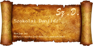 Szokolai Daniló névjegykártya