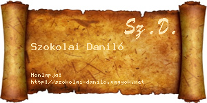 Szokolai Daniló névjegykártya